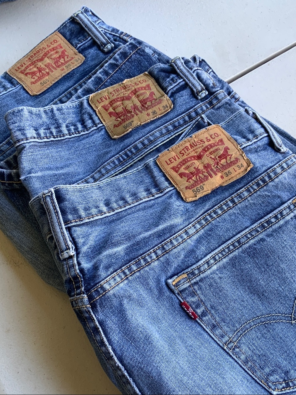Levi's Men's Light Blue Straight Jeans Trio